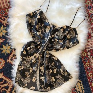 🖤 Black Floral Silk Slip dress 🖤